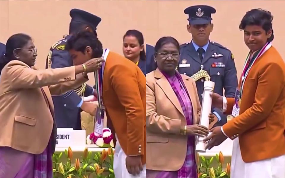 [WATCH] Vaibhav Suryavanshi felicitated with Pradhan Mantri Rashtriya Bal Puraskar by President Droupadi Murmu
