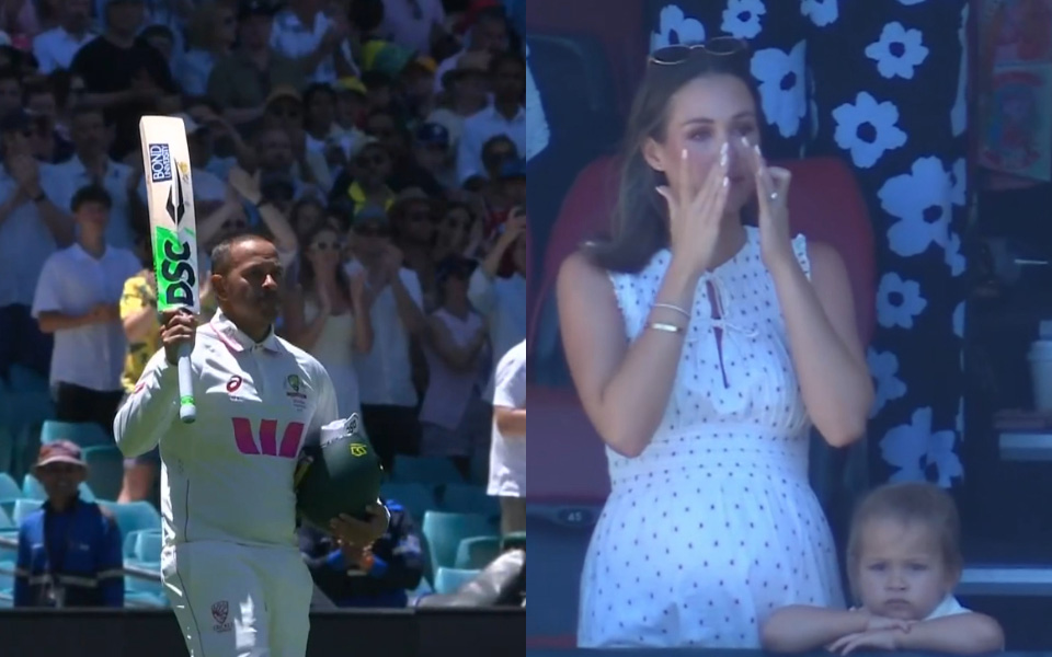 [WATCH] Ashes 2025-26: Usman Khawaja’s wife tears up as cricketer walks back for final time in international cricket