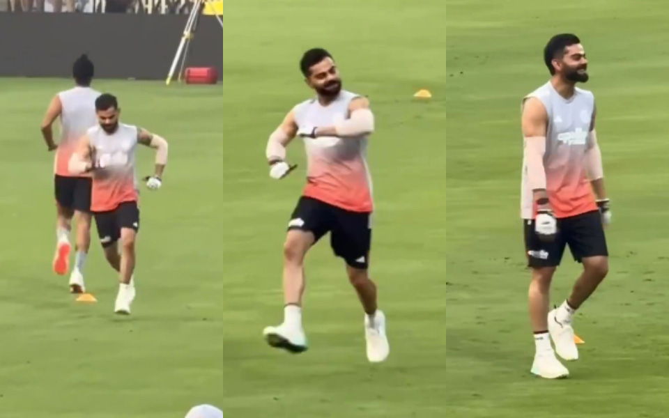 [WATCH] Virat Kohli playfully mocks Arshdeep Singh’s run-up during India training session