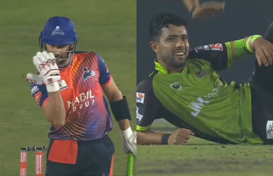 [WATCH] BPL 2025-26: Sahibzada Farhan teases Ruyel Miah with 'you can't see me' gesture, bowler responds with Chahal-like celebration after dismissal