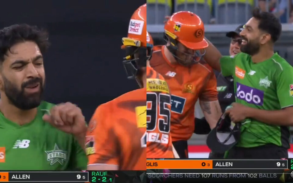 BBL 2025-26: Haris Rauf, Finn Allen get involved in comical shove