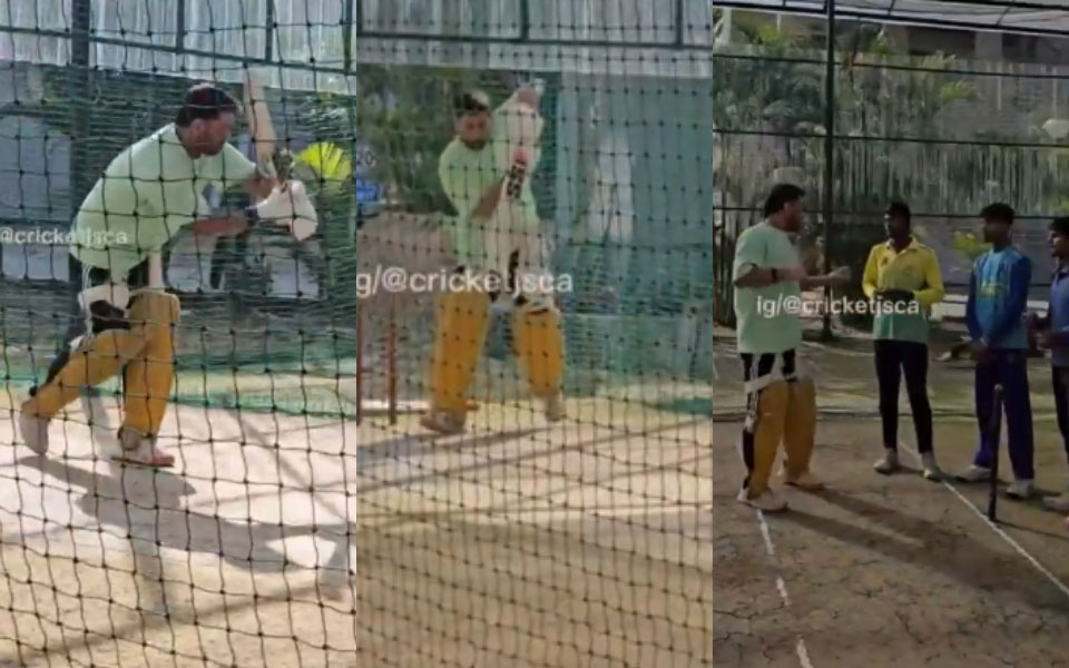 [WATCH] MS Dhoni spotted in nets to prepare for IPL 2026 with CSK