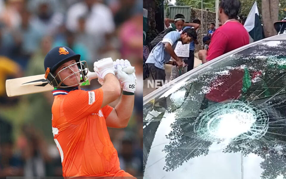 T20 World Cup 2026: Michael Levitt smashes car windscreen with monster six off Shaheen Afridi in opener
