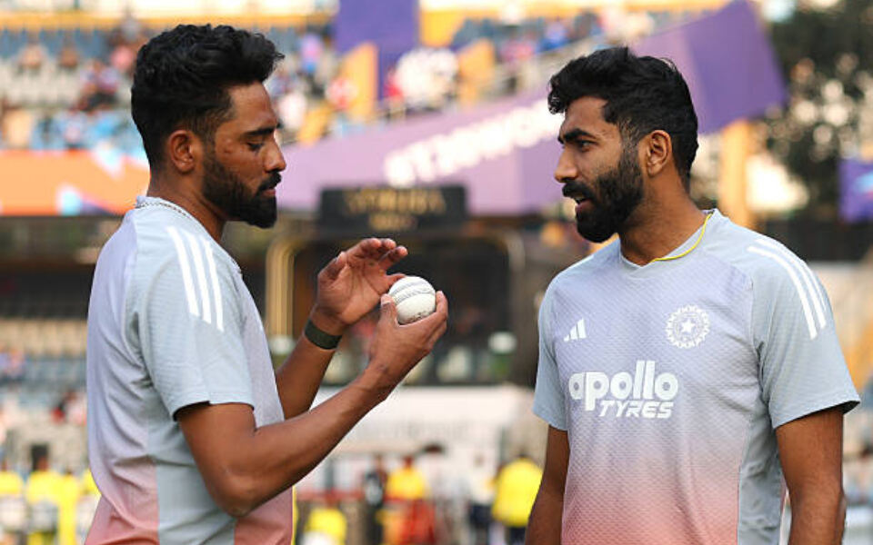Mohammed Siraj of India and Jasprit Bumrah