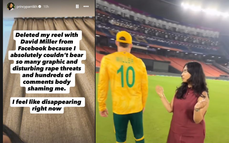 RJ Princy Parikh alleges threats after viral David Miller reel amid India’s defeat