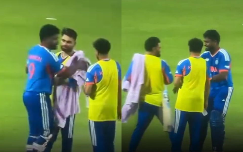 [Watch] T20 World Cup 2026: Rinku Singh walks away with Sanju Samson's bat by mistake amid IND vs WI clash