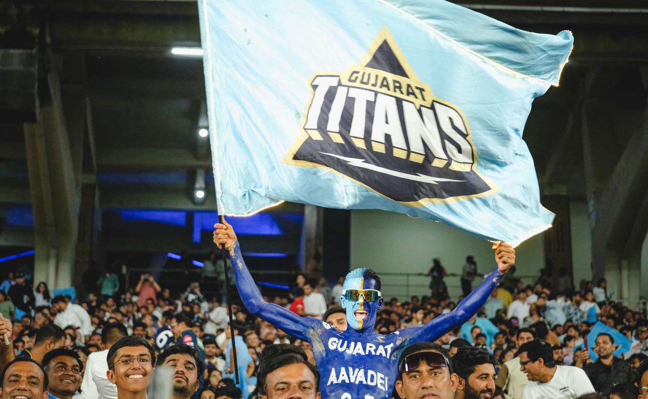 Gujarat Titans fan at Narendra Modi Stadium, Ahmedabad