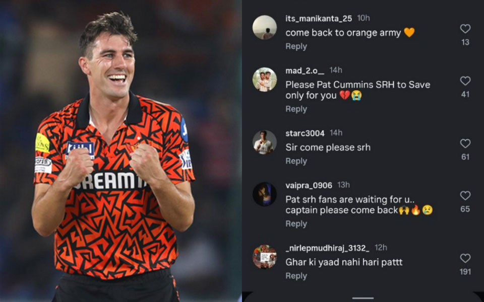 IPL 2026: SRH fans flood Pat Cummins’ Instagram comments, urge him to return