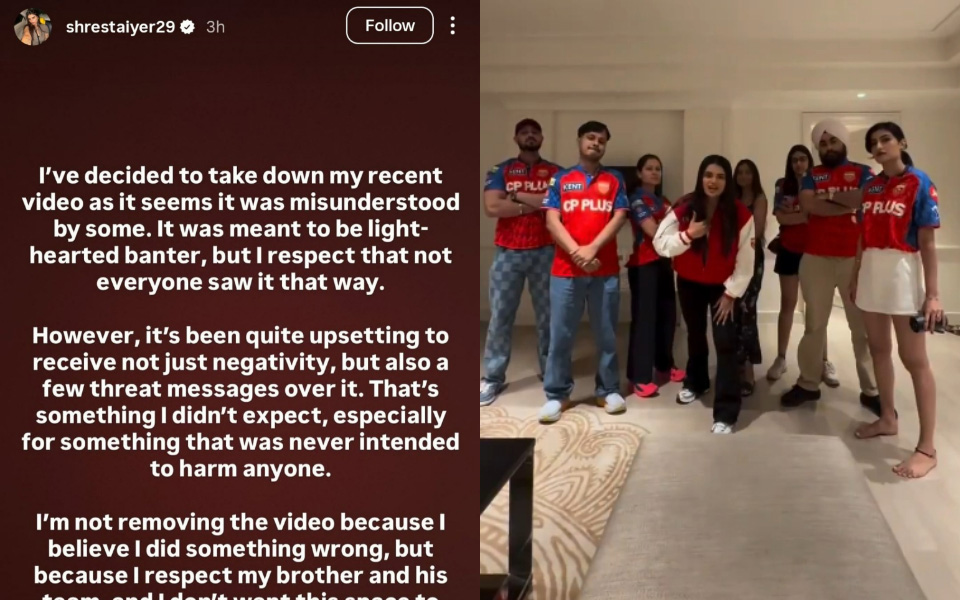IPL 2026: Shresta Iyer removes viral video following backlash after KKR-PBKS match, issues clarification