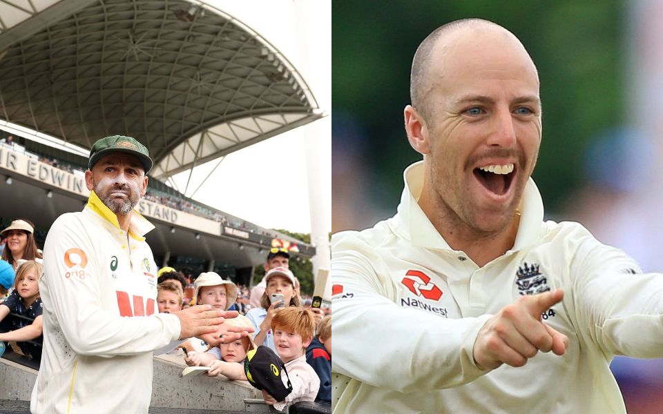 Nathon Lyon and Jack Leach