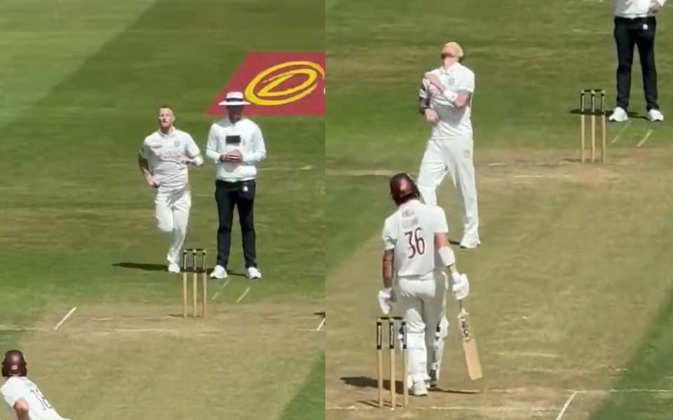 [WATCH] Ben Stokes runs in from boundary line to bowl during County Championship game for Durham