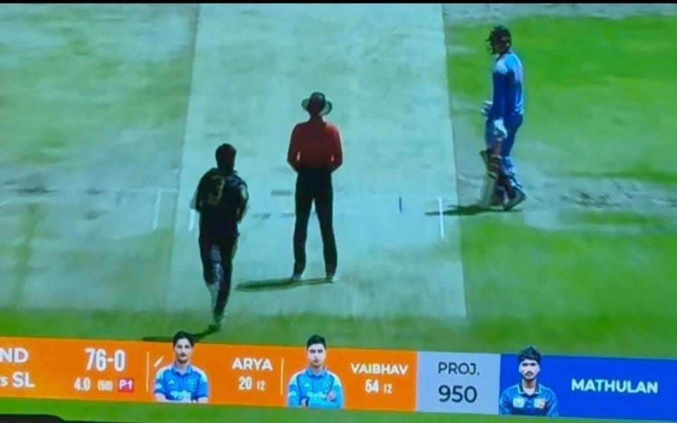 India's projected score shows 950 as Vaibhav Sooryavanshi completes perfect Sri Lanka revenge
