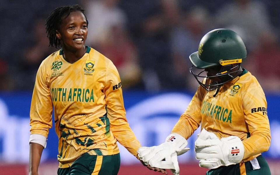 South Africa's Ayabonga Khaka and Sinalo Jafta