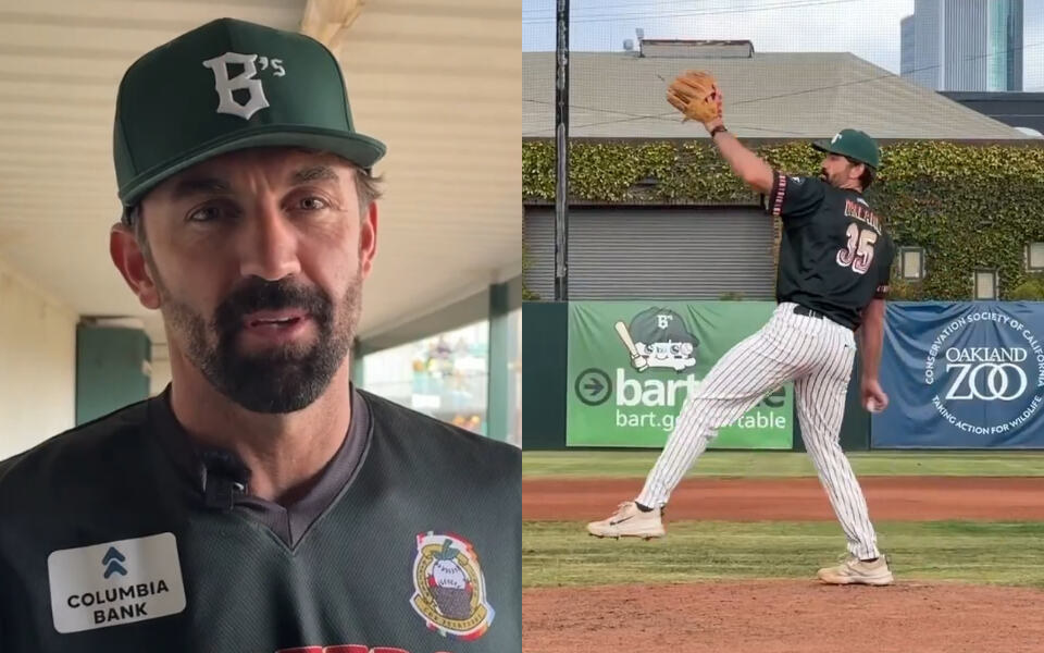 Former England World Cup-winner Liam Plunkett makes his professional baseball debut