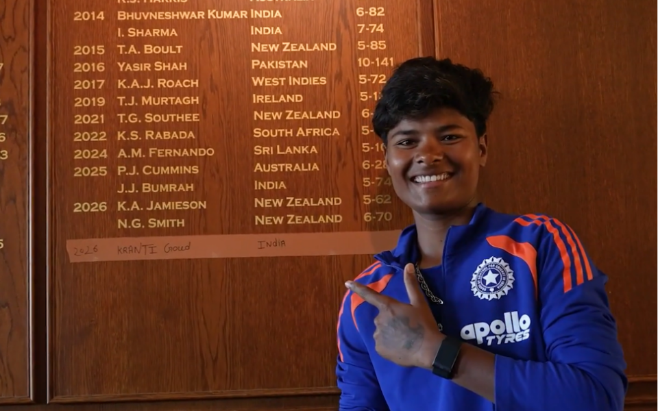 WATCH: Kranti Goud becomes first female cricketer to feature on Lord's Honours Board