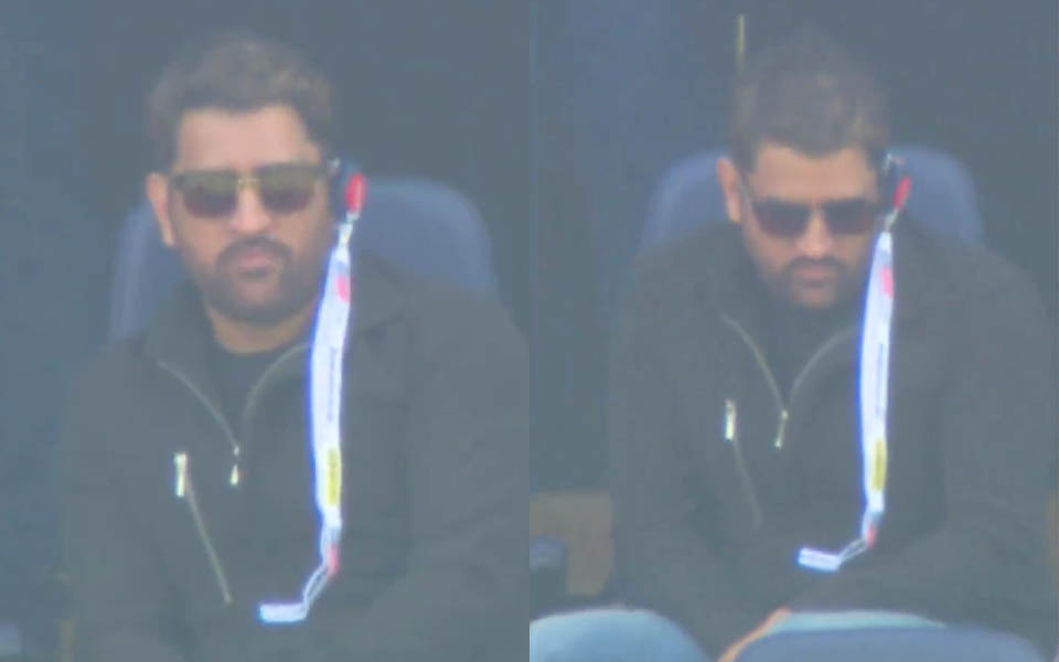 MS Dhoni spotted wearing radio earwig at Edgbaston during India's ODI win against England