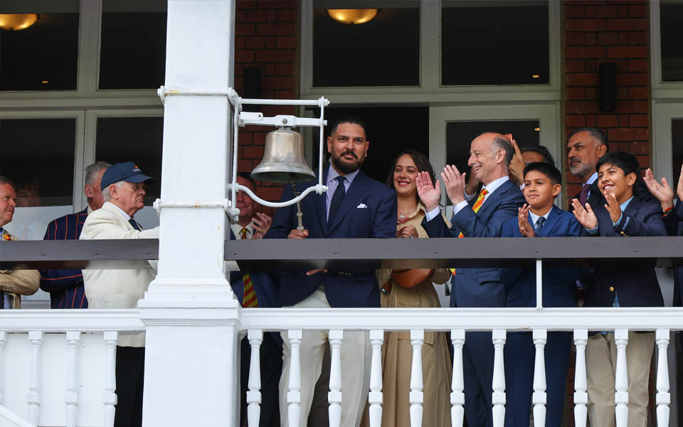 Yuvraj Singh rang the bell at Lord's
