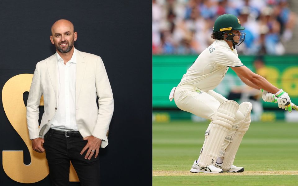 Nathan Lyon and Sam Konstas