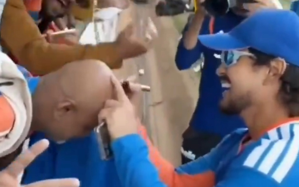 [Watch] Ishan Kishan signs a fan’s bald head, video leaves netizens in stitches
