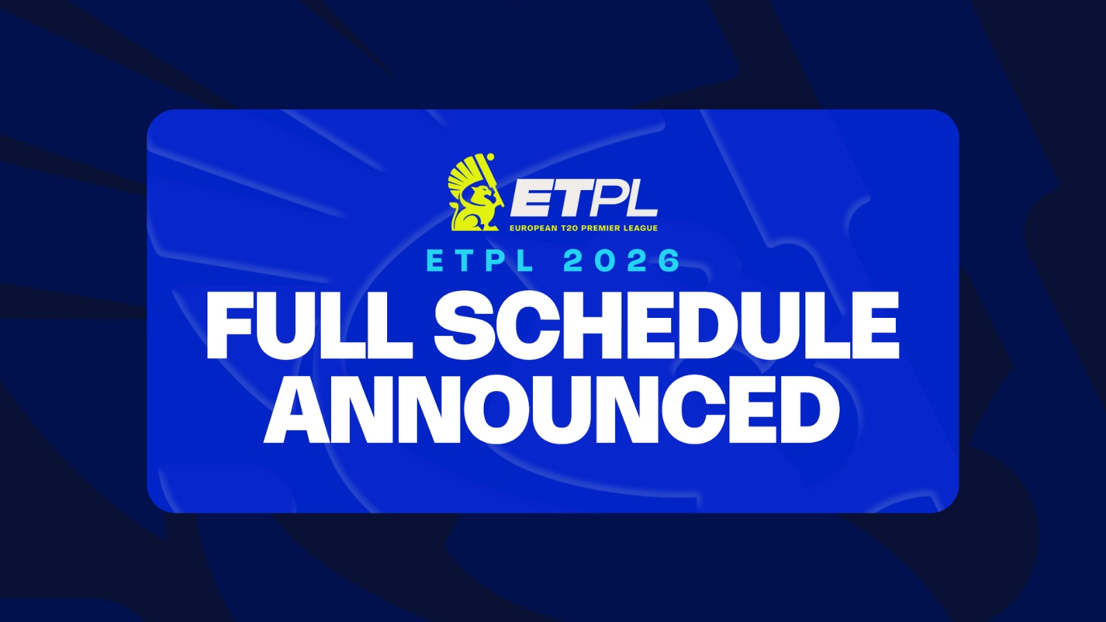 ETPL 2026 Full Schedule: Date, Time, Fixtures, Teams, Venue details announced