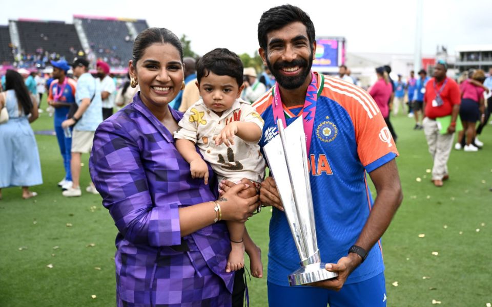 Jasprit Bumrah and Sanjana Ganeshan