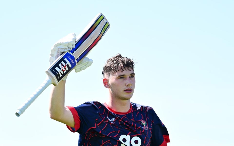Andrew Flintoff's son Rocky scores maiden senior hundred for Lancashire against Somerset