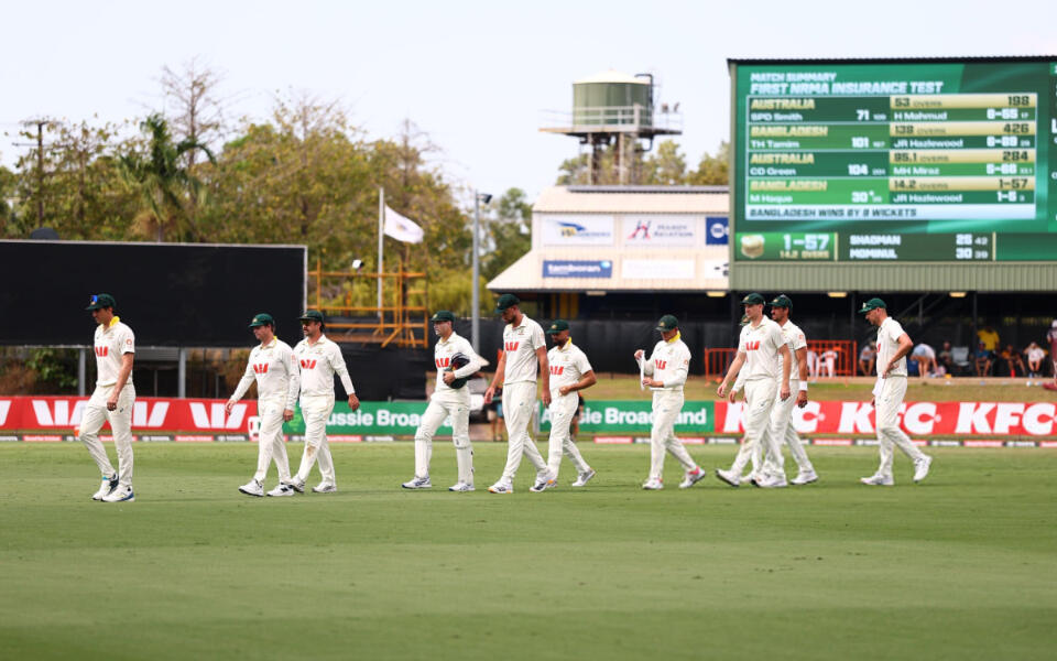 Australia after suffering a defeat to Bangladesh