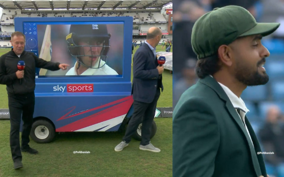 [WATCH] Babar Azam appears at toss in blazer despite being ruled out of first Test vs England