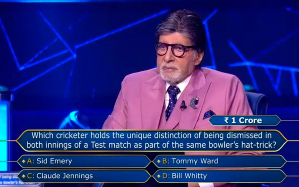 KBC asks a ₹1 crore cricket question about a unique hat-trick feat