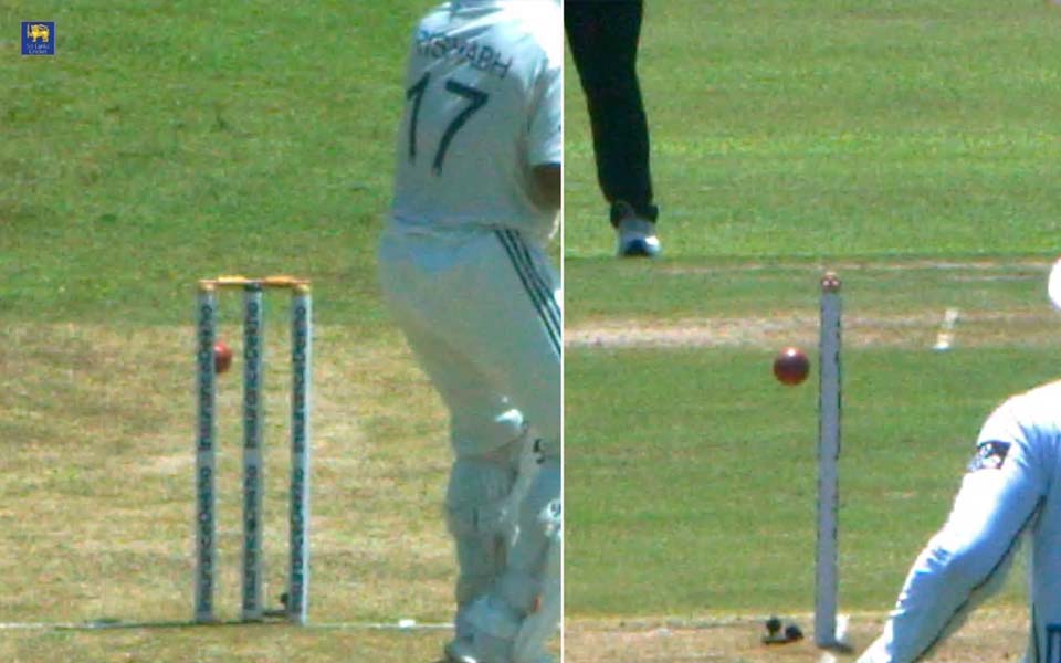 WATCH: Rishabh Pant survives close call as ball lands just behind stumps after shoulder blow