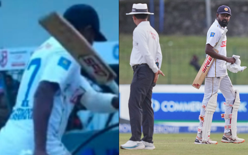Prabath Jayasuriya reprimanded for abusive act after dismissal in Colombo Test against India