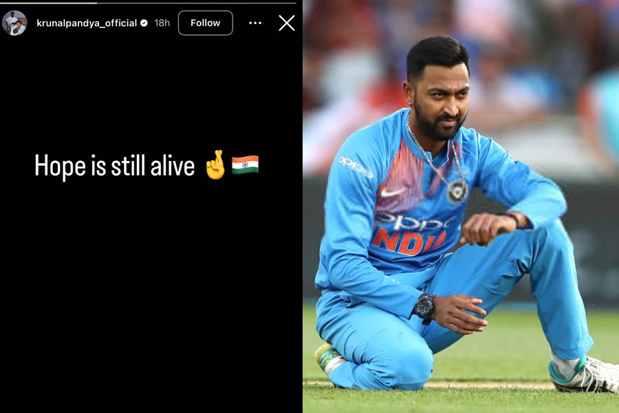 Krunal Pandya reacts after missing out on India's Afghanistan T20I squad
