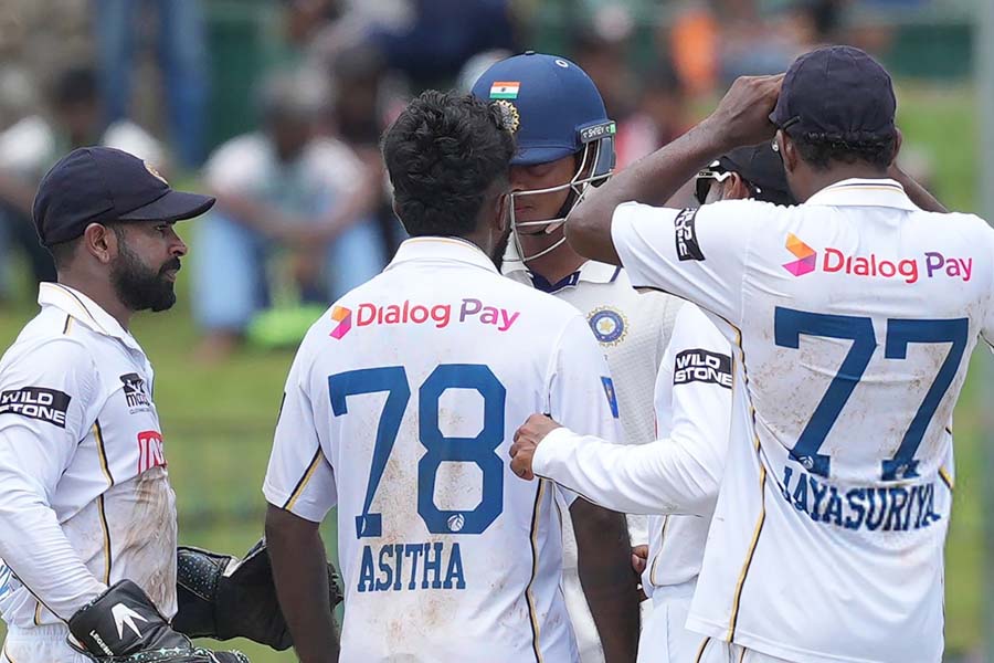 Yashasvi Jaiswal and Asitha Fernando in heated exchange after dismissal in Colombo (Source: Sameera Peiris/Getty Images)