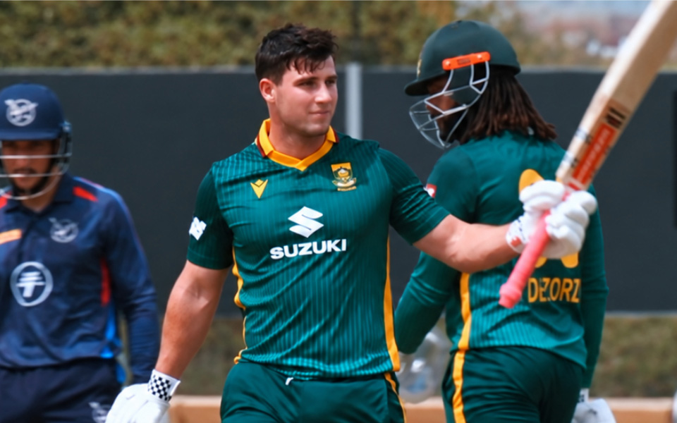 Jordan Hermann equals world record with 150 on ODI debut against Namibia