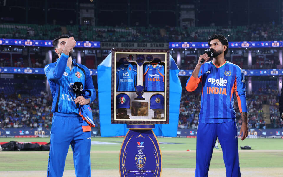 Afghanistan vs India first T20I toss sees memento exchange at Arun Jaitley Stadium