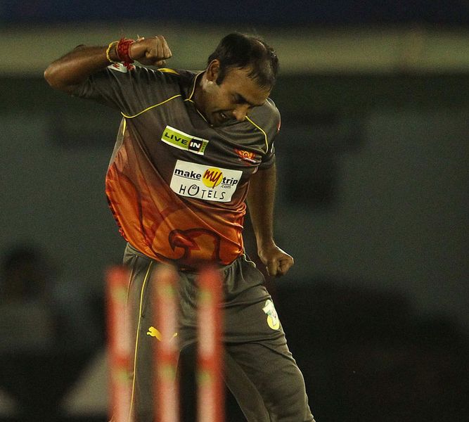 Amit Mishra Exults After Taking Wicket Of Ali Waqas 