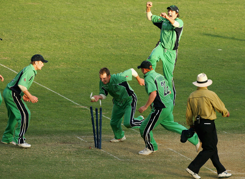 Ireland Team Couldn't Win The Match But They Celebrate As They Could Tie The Match With Zimbabwe 