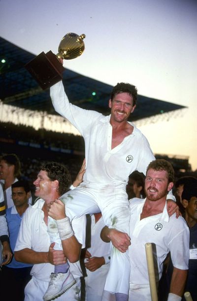 Allan Border With World Cup Trophy 