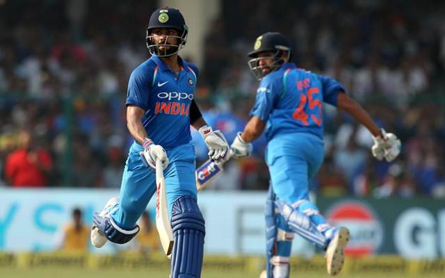 Rohit Sharma and Virat Kohli run between wickets India