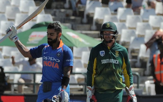 India's Virat Kohli celebrates his century