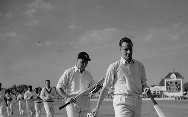English cricketers Peter May (1929 - 1984) and Colin Cowdrey (1932 - 2000)
