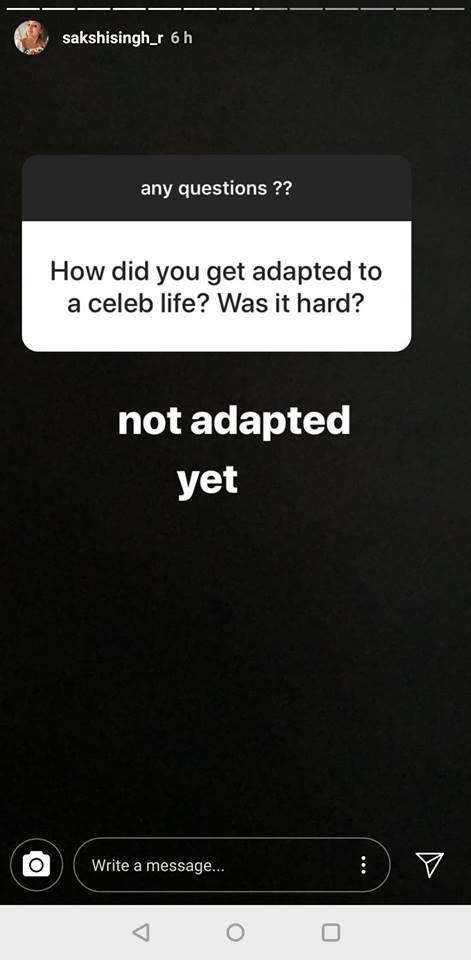 Sakshi Dhoni tries the Instagram 