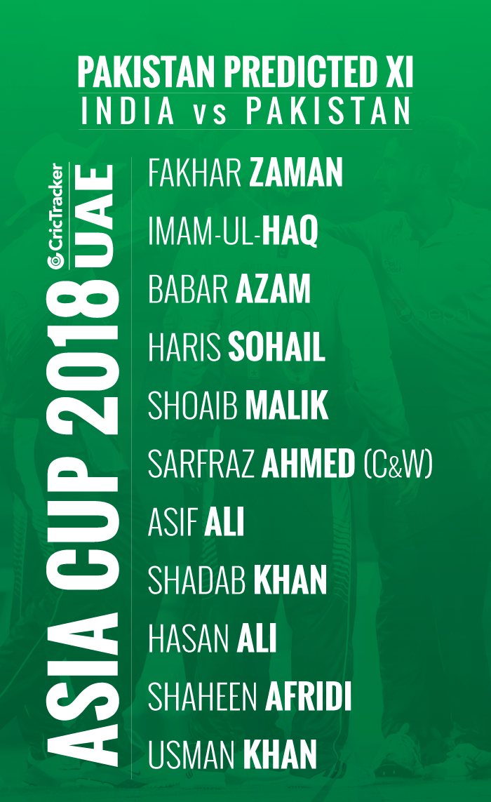 playing-xi-Pakistan-FOR-ASIA-CUP-2018-MATCH-BETWEEN-iNDIA-vs-Pakistan