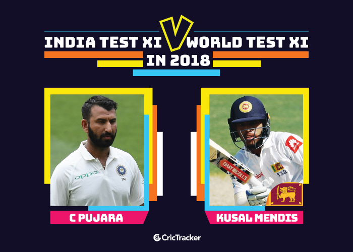 India-Test-XI-vs-World-Test-XI-in-2018-2-Kusal-Mendis-v-C-Pujara