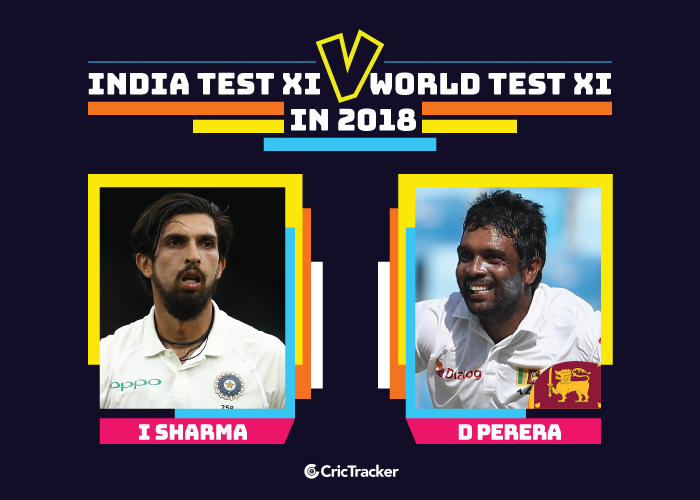 India-Test-XI-vs-World-Test-XI-in-2018-Dilruwan-Perera-v-Ishant-Sharma
