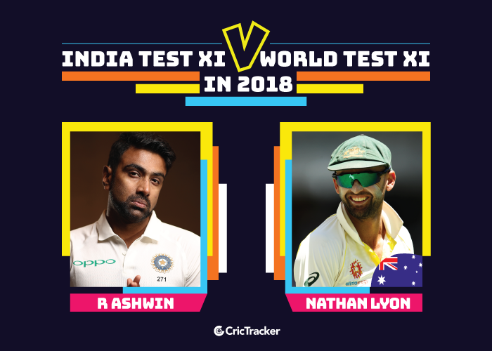 India-Test-XI-vs-World-Test-XI-in-2018--Nathan-Lyon-v-R-Ashwin