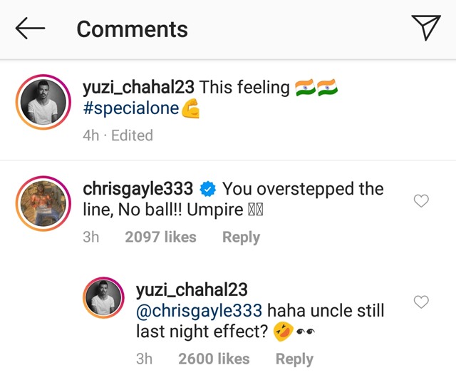 Yuzvendra Chaha's reply