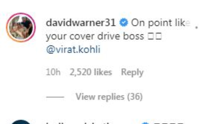 David Warner's comment