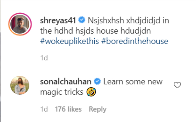Sonal Chauhan's comment