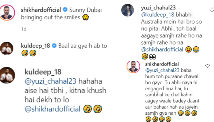 Shikhar Dhawan, Yuzvendra Chahal and Kuldeep Yadav's comment